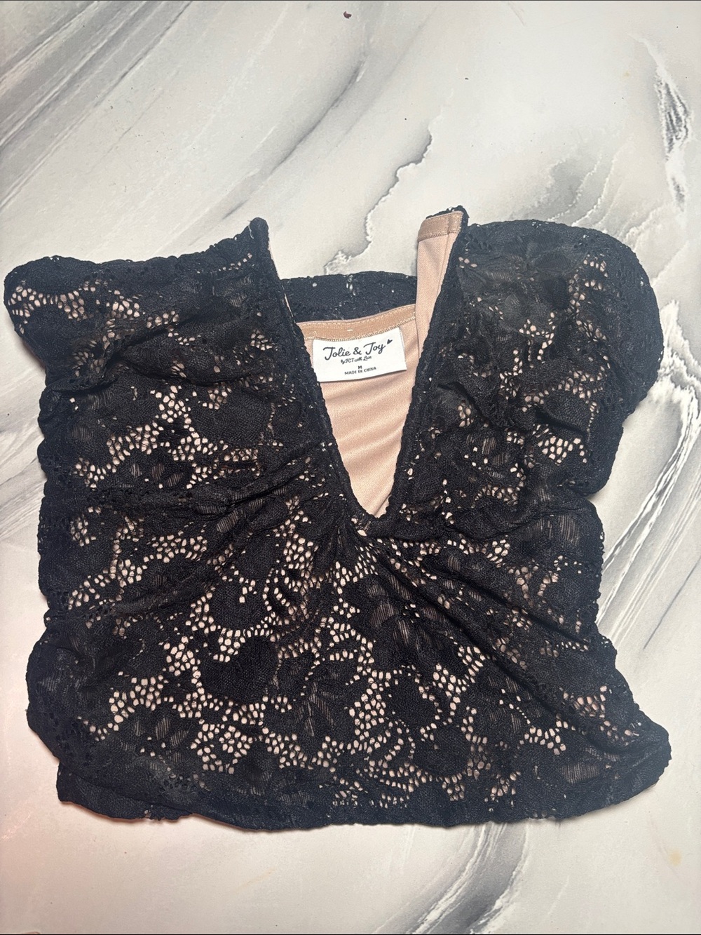 Black Lace V-Neck Camisole